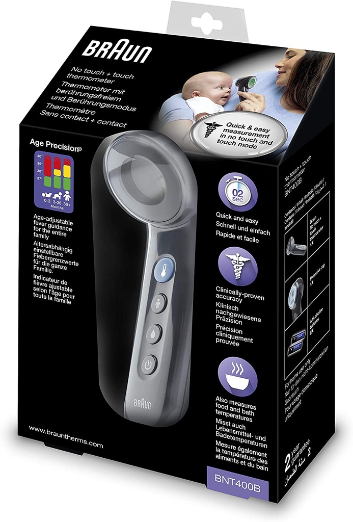 Braun  Termómetro con y sin contacto - Age Precision