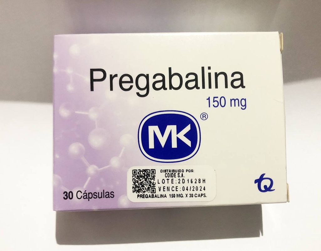 PREGABALINA 150mg (MK) (Caja 30 CAP)