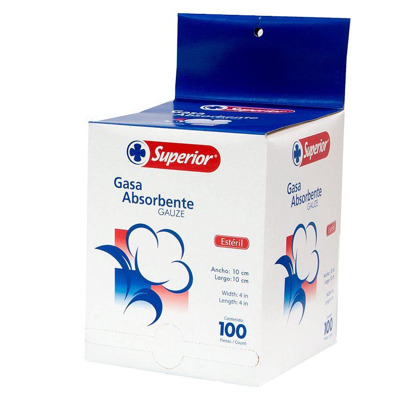 GASA ESTÉRIL SUPERIOR 10x10 CM (caja 100 gasas)