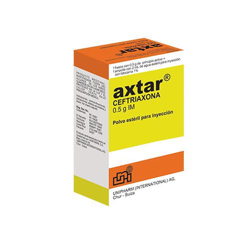 AXTAR 0.5 G - SOLUCIÓN INYECTABLE - CAJA DE 1 DOSIS