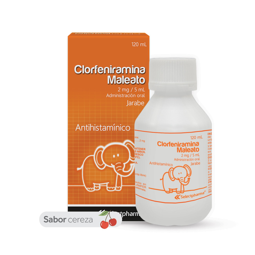 CLORFENIRAMINA 2MG JARABE C/1 FRASCO 120ML (SELECT)