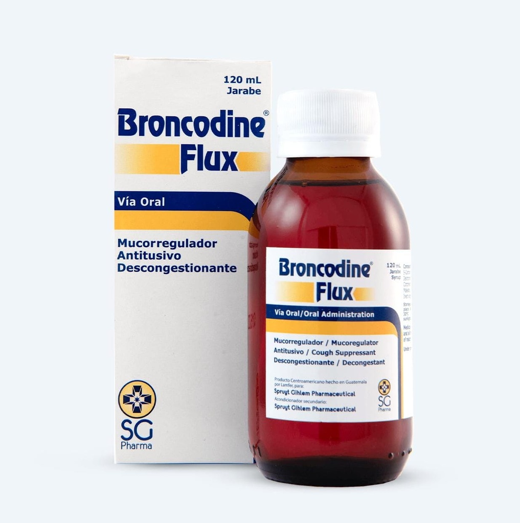 BRONCODINE FLUX JARABE C/1 FRASCO X 120ML (SPRUYT)