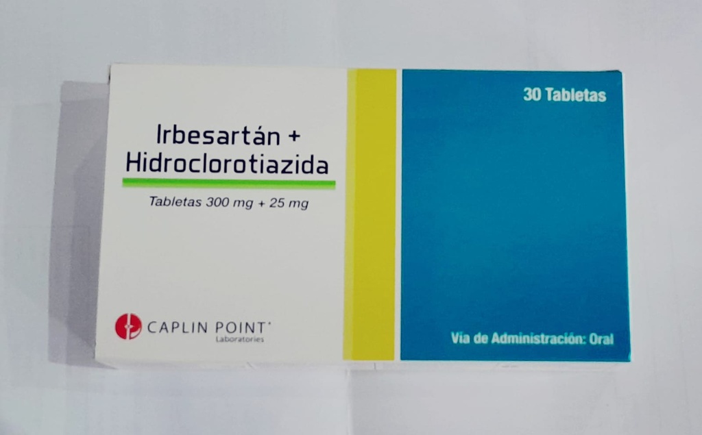 Irbesartan + Hidroclorotiazida 300mg/25mg (caplin) 