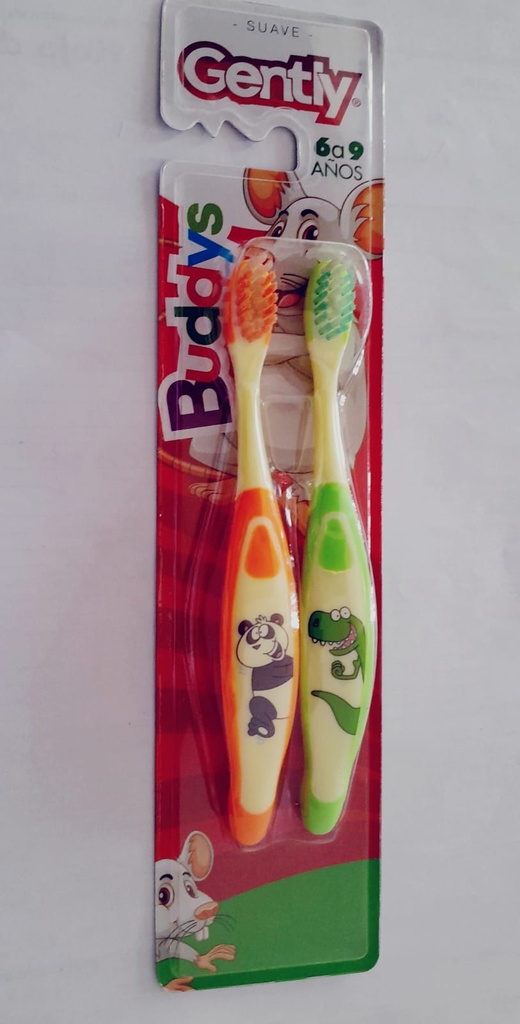 CEPILLO DENTAL GENTLY - 6 a 9 años - PACK X 2 UNIDADES
