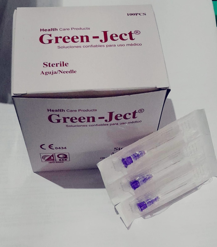 AGUJA NO. 24 (GREEN-JECT)