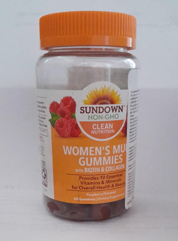 Multi-vit Mujer  frasco de 60 gomitas (Sundown Non-Gmo)