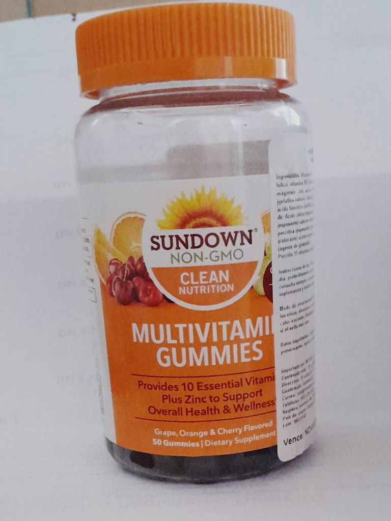 Multi-vit Adulto sabor a frutas  frasco x 50 gomitas (Sundown Non Gmo)