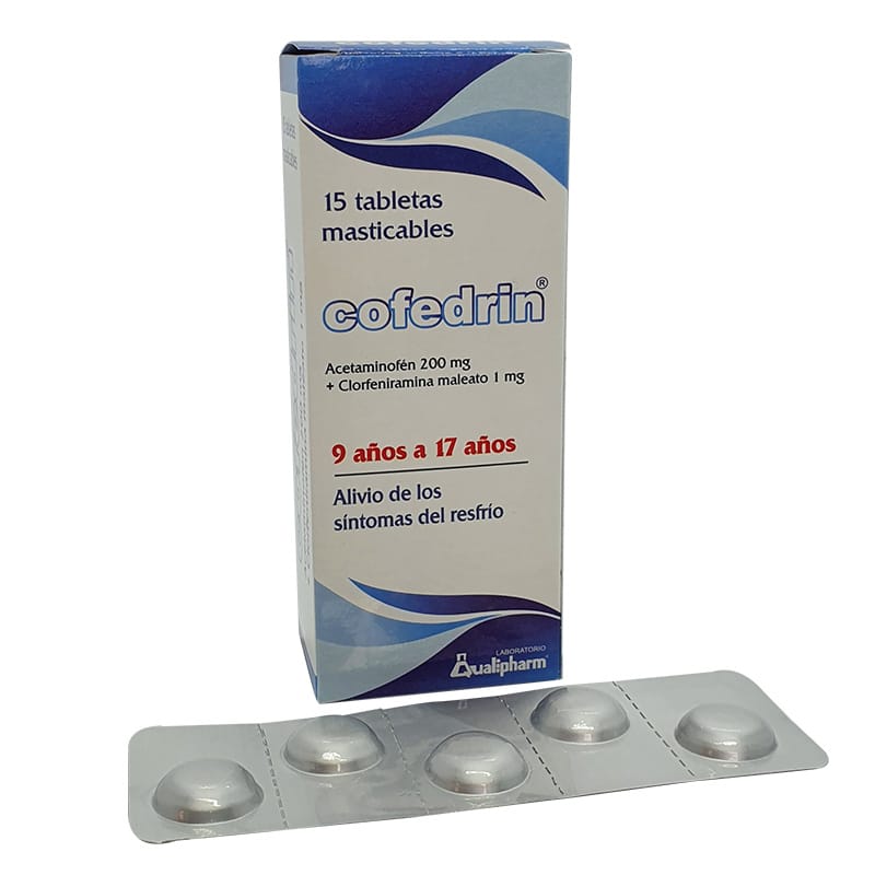 Cofedrin 9 a 17 años -TABLETAS MASTICABLES- (Qualipharm) (UNIDAD)