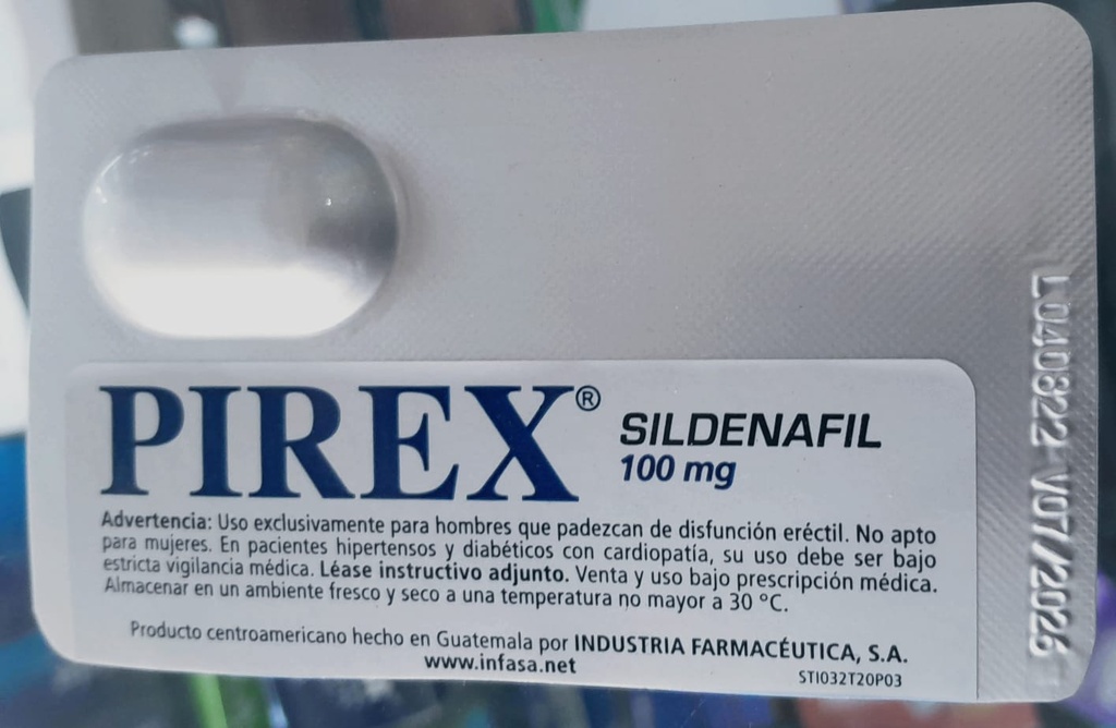 PIREX 100MG X 2 TABLETAS