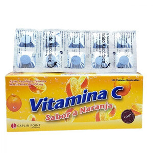 VITAMINA C 500 MG X Tabletas Masticables (BLISTER 10 TAB)