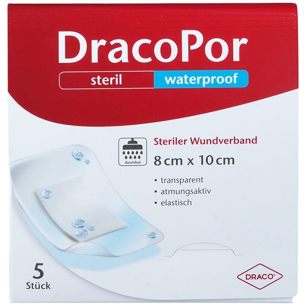 DRACOPOR CONTRA AGUA TRANSPARENTE 8CM X 10CM - 5UNID