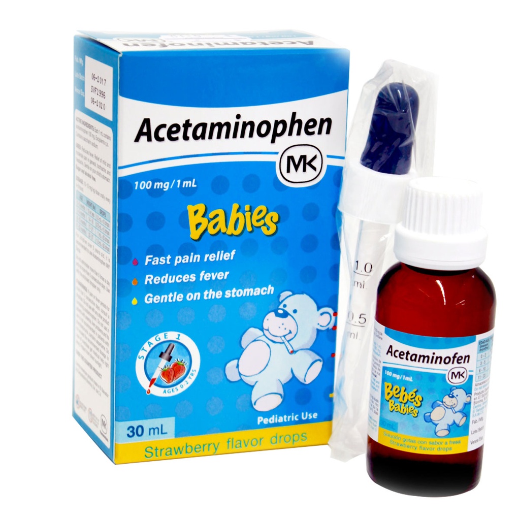 ACETAMINOFEN 100MG 30ML GOTAS PEDIATRICAS