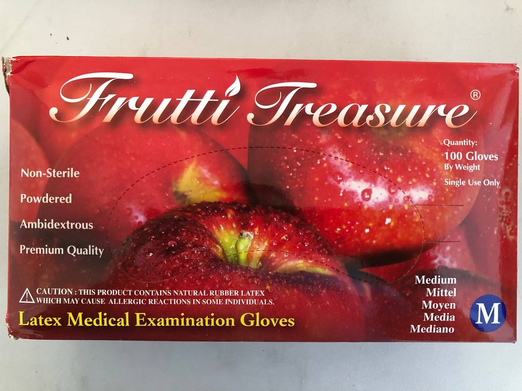 GUANTE DE LATEX FRUTTI TREASURE "M" 50 PARES
