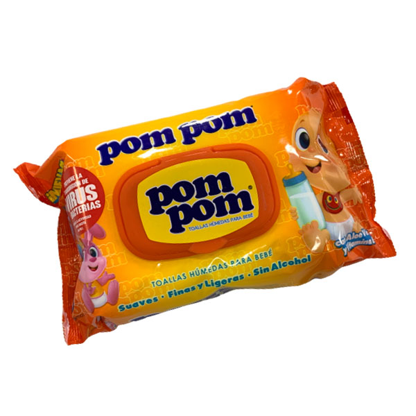TOALLAS HUMEDAS POM POM -80 UNIDADES