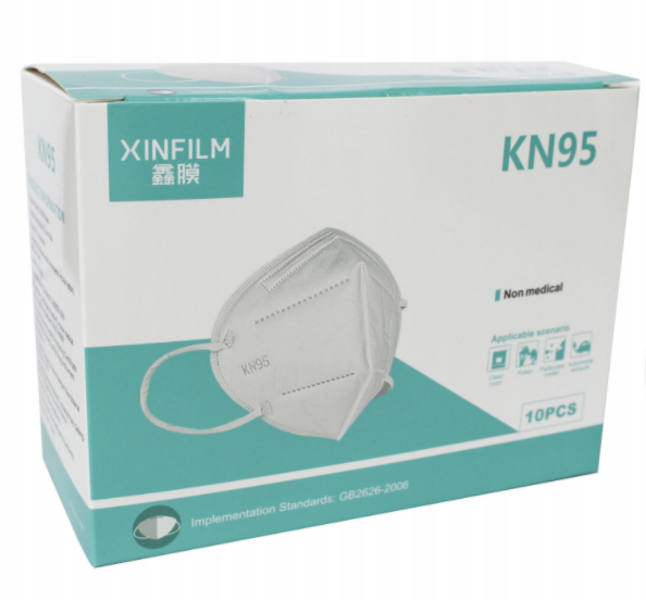 KIT MASCARILLA BLANCA KN95  x 2 UNIDA