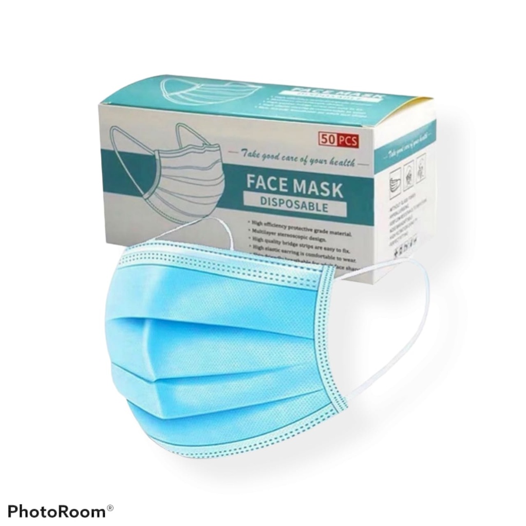 MASCARILLA QUIRURGICA CELESTE X UNIDAD