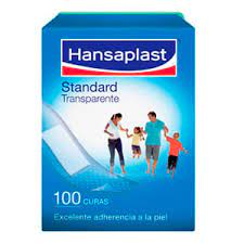 HANSAPLAS STANDAR CURITAS TRANSPARENTE - 100 UNID