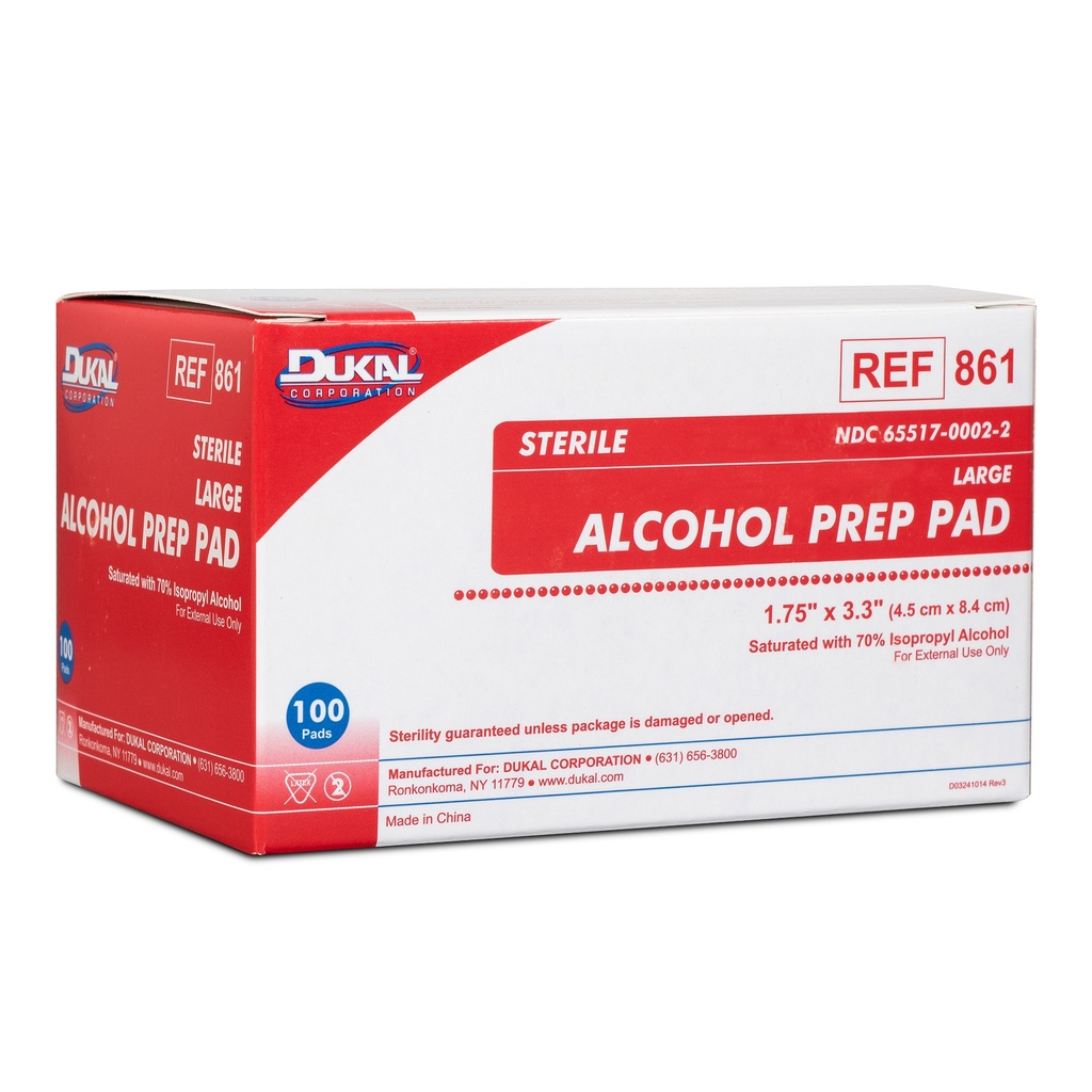 TOALLITAS CON ALCOHOL PREP PAD X 200 UNIDADES