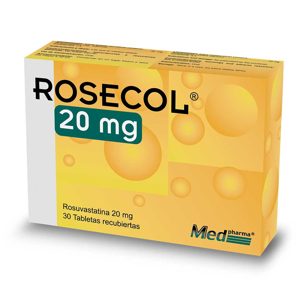 ROSECOL 20 MG X 30 TABLETAS