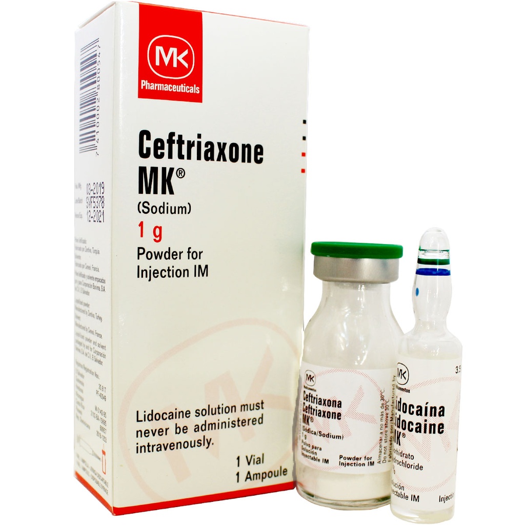 CEFTRIAXONA MK 1G I.M X 1 AMPOLLA