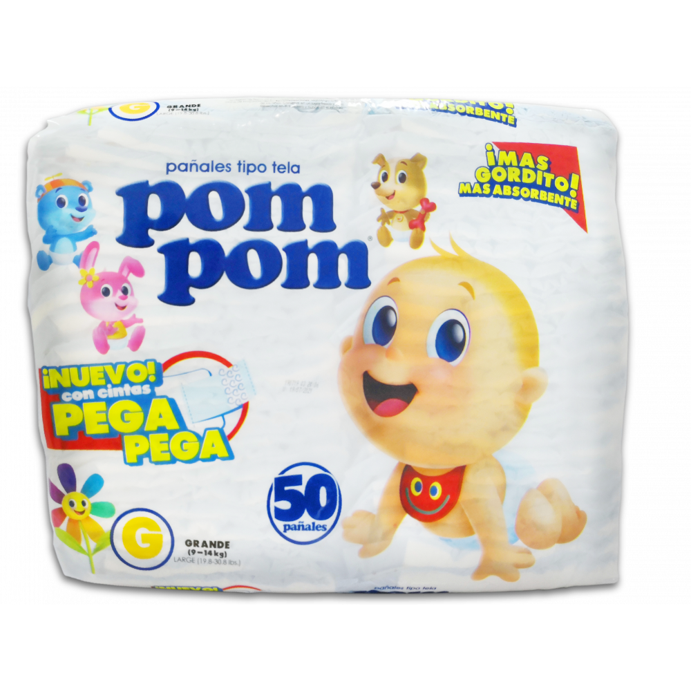 PAÑAL POM POM TALLA "G" X UNIDAD