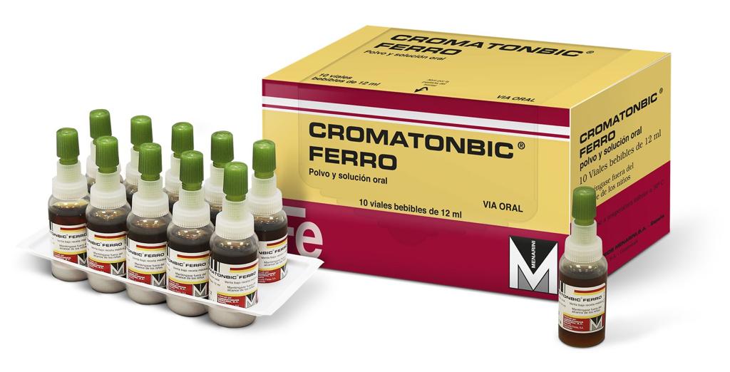 CROMATONBIC FERRO - CAJA X 10 VIABLES X 12 ML - ADULTO (LAB MENARINI)