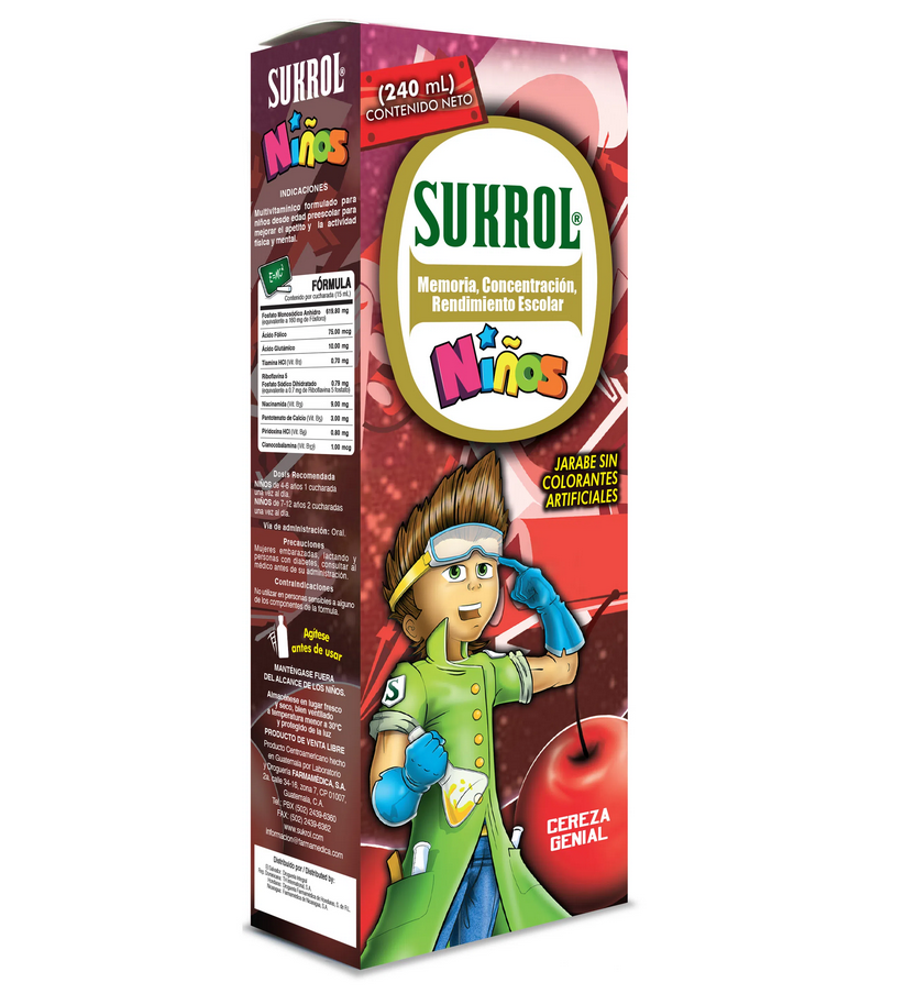SUKROL JARABE CON SABOR CEREZA - FRASCO 240ML