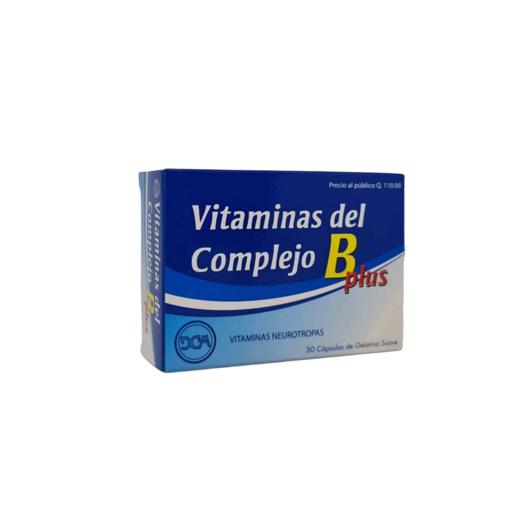 VITAMINAS COMPLEJO "B" PLUS  -  CAJA X 30 GEL CAP