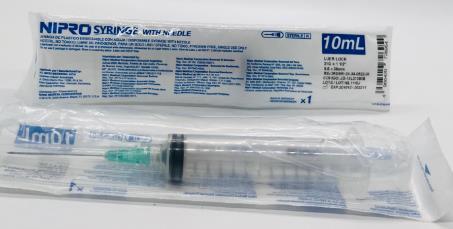 JERINGA 10cc CON AGUJA 21 (UNIDAD)
