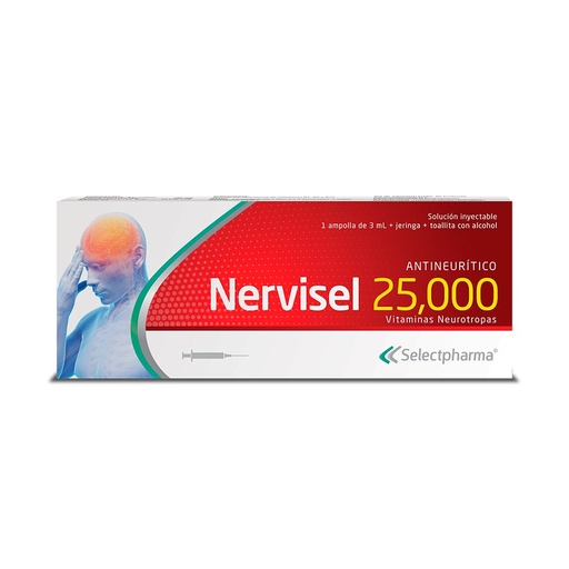 NERVISEL 25,000 INYECTADO X 1 AMP