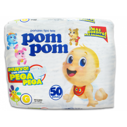PAÑAL POM POM TALLA "G" X UNIDAD