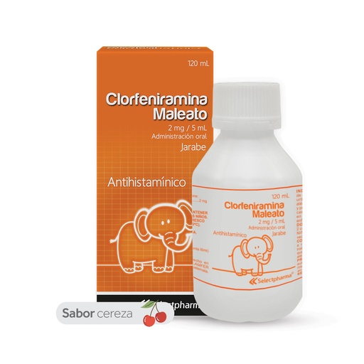 CLORFENIRAMINA 2MG JARABE C/1 FRASCO 120ML (SELECT)