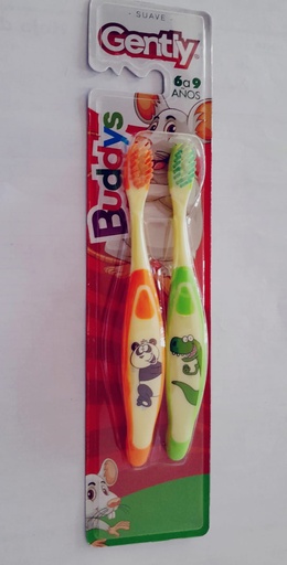 CEPILLO DENTAL GENTLY - 6 a 9 años - PACK X 2 UNIDADES